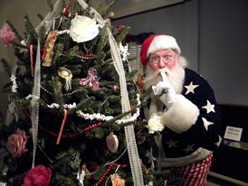 Civil War Santa. Photo courtesy Fort Ward Museum