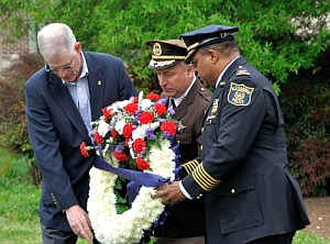 Memorial wreath to fallen law enforcement officers
