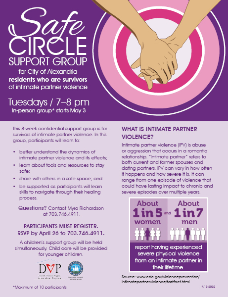 Safe Circle Support Group Flyer