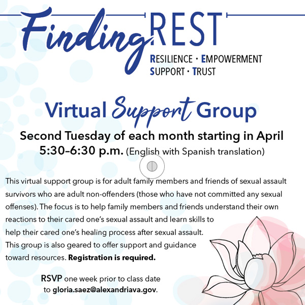 Finding REST Virtual Support Group flyer thumbnail