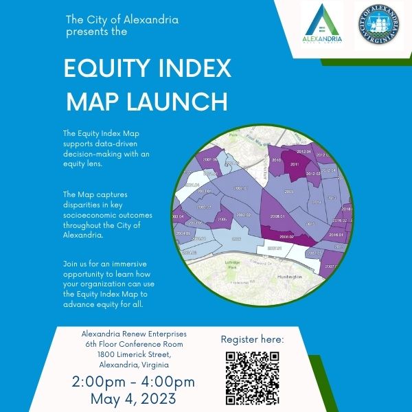 Equity Index Map Launch Event Flyer. Race and Social Equity Office.