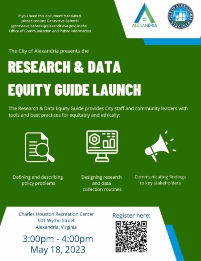 Research & Data Equity Guide Launch. Race and Social Equity Office.