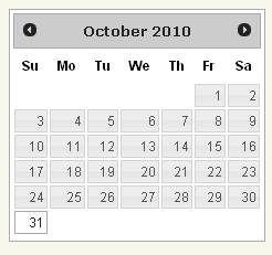 calendar date picker